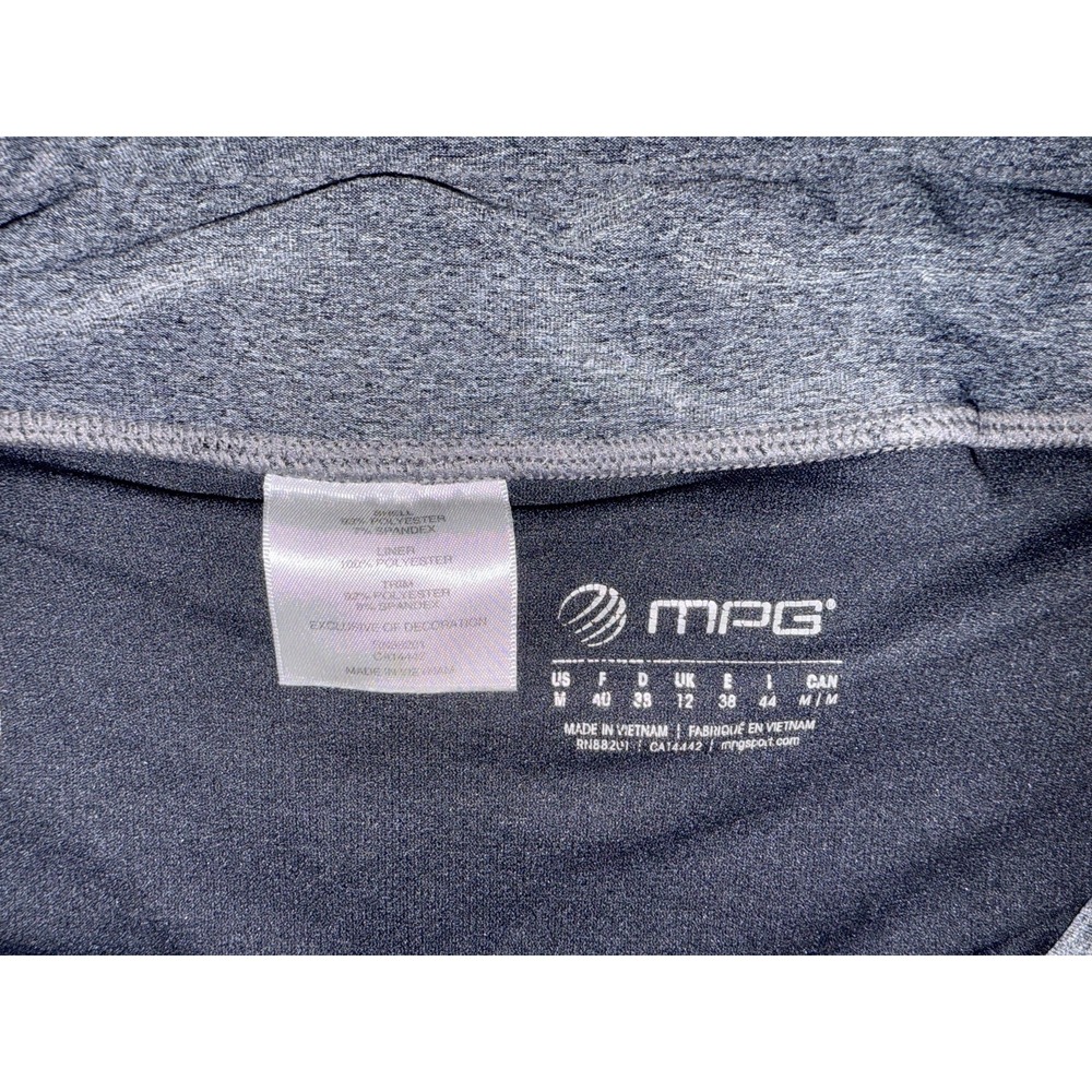 MPG Women's Sports Running Shorts wBuilt In Liner Gray Charcoal Orange M Medium - Picture 4 of 5